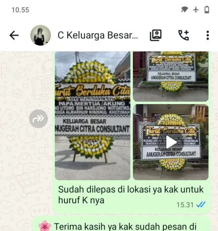 Pengiriman Papan Bunga Duka Kebon Sirih